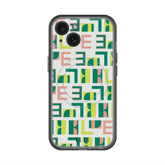 スリムプロテクションプレミアムケース with MagSafe［ ELLE - Iconics Prints2 ］