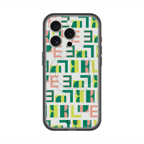 スリムプロテクションプレミアムケース with MagSafe［ ELLE - Iconics Prints2 ］