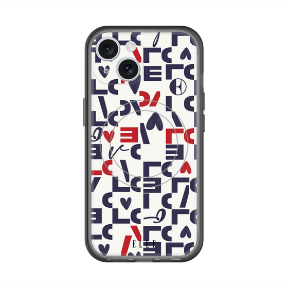 スリムプロテクションプレミアムケース with MagSafe［ ELLE - Simply Graphical ］