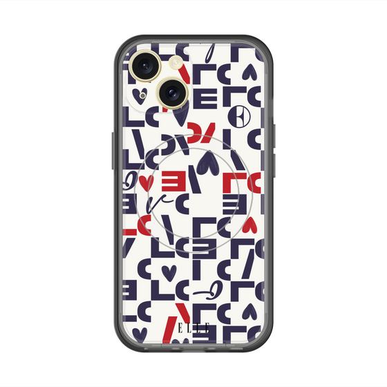 スリムプロテクションプレミアムケース with MagSafe［ ELLE - Simply Graphical ］