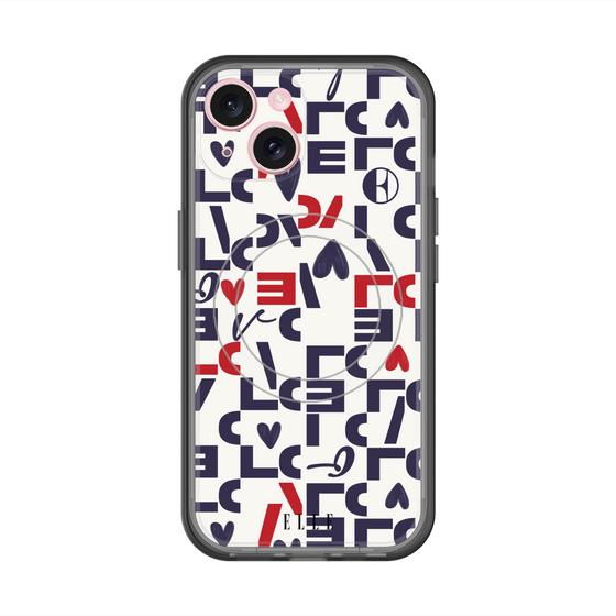 スリムプロテクションプレミアムケース with MagSafe［ ELLE - Simply Graphical ］