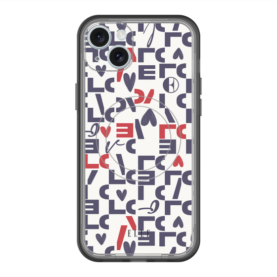 スリムプロテクションプレミアムケース with MagSafe［ ELLE - Simply Graphical ］
