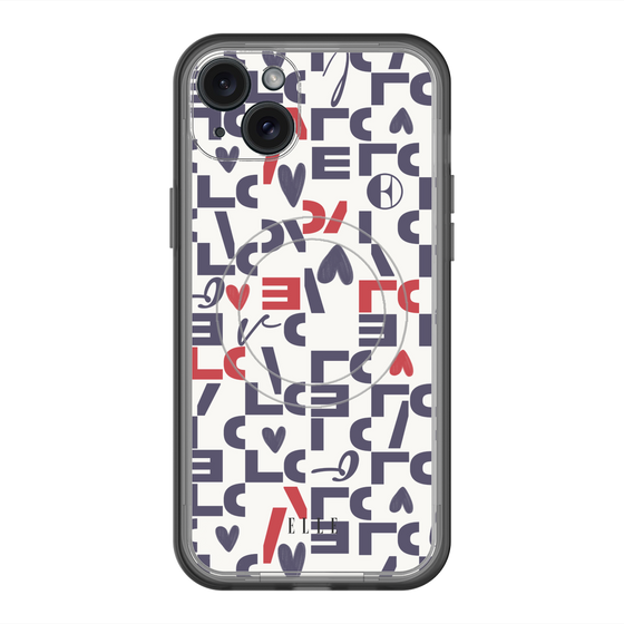 スリムプロテクションプレミアムケース with MagSafe［ ELLE - Simply Graphical ］