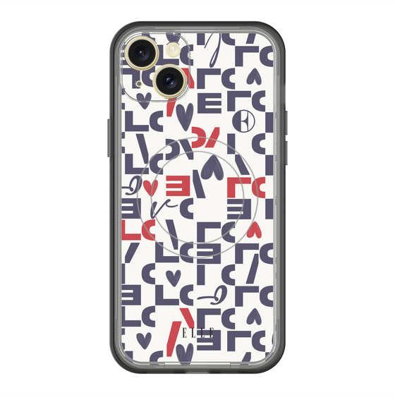 スリムプロテクションプレミアムケース with MagSafe［ ELLE - Simply Graphical ］