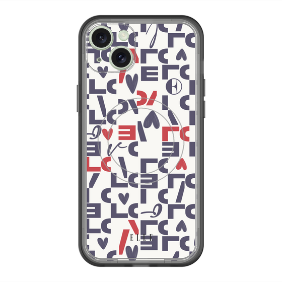 スリムプロテクションプレミアムケース with MagSafe［ ELLE - Simply Graphical ］