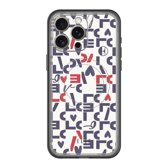 スリムプロテクションプレミアムケース with MagSafe［ ELLE - Simply Graphical ］