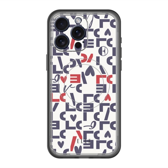 スリムプロテクションプレミアムケース with MagSafe［ ELLE - Simply Graphical ］