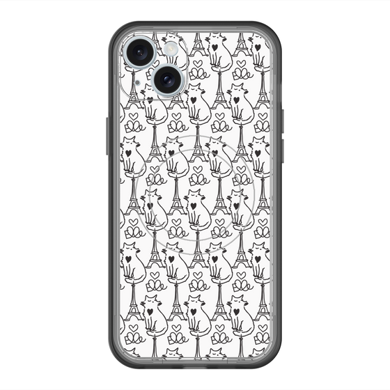 スリムプロテクションプレミアムケース with MagSafe［ ELLE - Cats ］