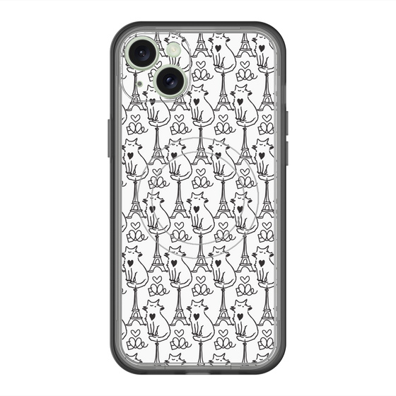スリムプロテクションプレミアムケース with MagSafe［ ELLE - Cats ］