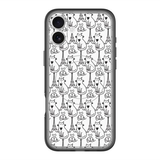 スリムプロテクションプレミアムケース with MagSafe［ ELLE - Cats ］