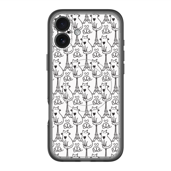 スリムプロテクションプレミアムケース with MagSafe［ ELLE - Cats ］