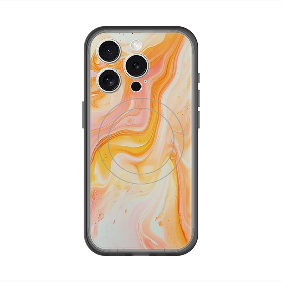 スリムプロテクションプレミアムケース with MagSafe［ Color Rain - オリジナル - Tangerine Mist ］