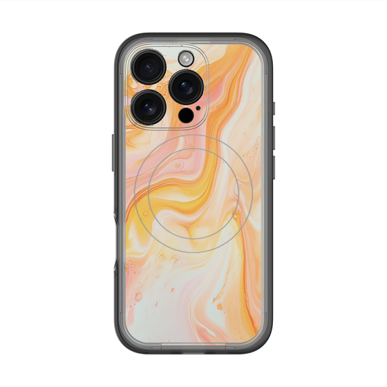 スリムプロテクションプレミアムケース with MagSafe［ Color Rain - オリジナル - Tangerine Mist ］
