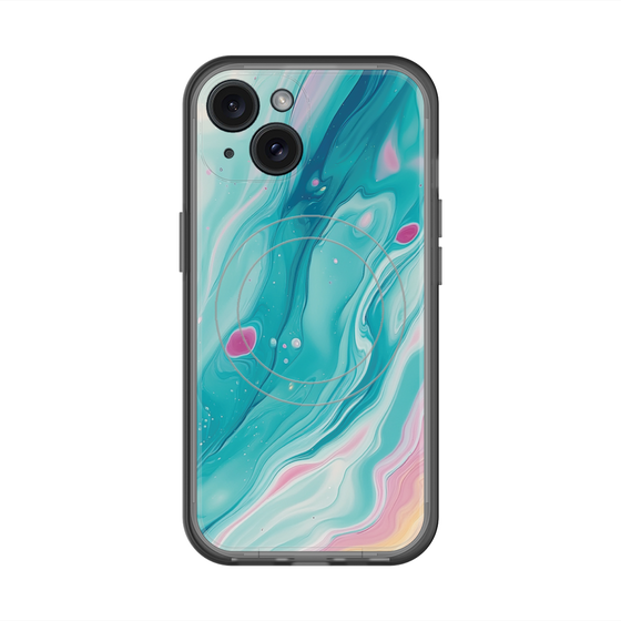 スリムプロテクションプレミアムケース with MagSafe［ Color Rain - オリジナル - Serene Wave ］