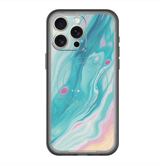 スリムプロテクションプレミアムケース with MagSafe［ Color Rain - オリジナル - Serene Wave ］