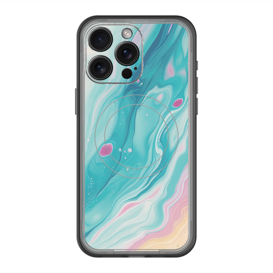 スリムプロテクションプレミアムケース with MagSafe［ Color Rain - オリジナル - Serene Wave ］