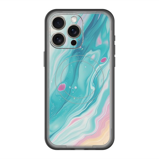 スリムプロテクションプレミアムケース with MagSafe［ Color Rain - オリジナル - Serene Wave ］