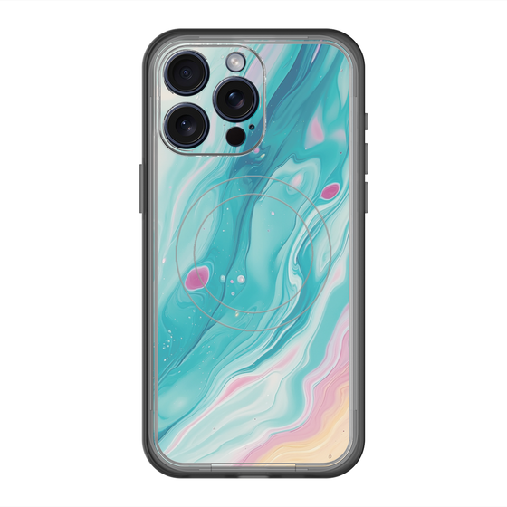 スリムプロテクションプレミアムケース with MagSafe［ Color Rain - オリジナル - Serene Wave ］