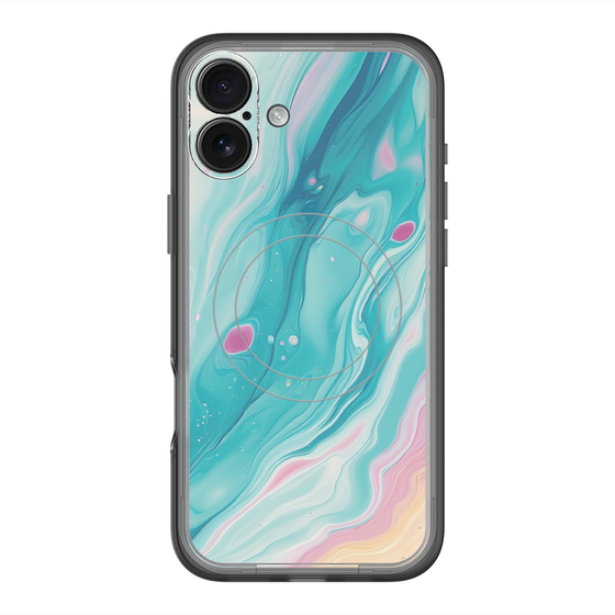 スリムプロテクションプレミアムケース with MagSafe［ Color Rain - オリジナル - Serene Wave ］