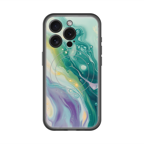スリムプロテクションプレミアムケース with MagSafe［ Color Rain - オリジナル - Dusky Forest ］