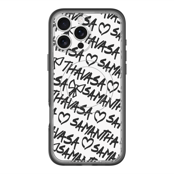 スリムプロテクションプレミアムケース with MagSafe［ Samantha Thavasa - スクリッタ - ホワイト ］
