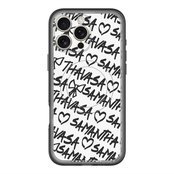 スリムプロテクションプレミアムケース with MagSafe［ Samantha Thavasa - スクリッタ - ホワイト ］