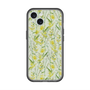 スリムプロテクションプレミアムケース with MagSafe［ 日比谷花壇 - DelicateGeometry - ライトグリーン ］