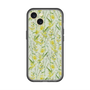 スリムプロテクションプレミアムケース with MagSafe［ 日比谷花壇 - DelicateGeometry - ライトグリーン ］
