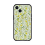 スリムプロテクションプレミアムケース with MagSafe［ 日比谷花壇 - DelicateGeometry - ライトグリーン ］
