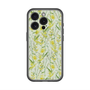 スリムプロテクションプレミアムケース with MagSafe［ 日比谷花壇 - DelicateGeometry - ライトグリーン ］