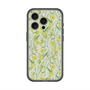 スリムプロテクションプレミアムケース with MagSafe［ 日比谷花壇 - DelicateGeometry - ライトグリーン ］