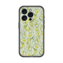 スリムプロテクションプレミアムケース with MagSafe［ 日比谷花壇 - DelicateGeometry - ライトグリーン ］