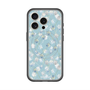 スリムプロテクションプレミアムケース with MagSafe［ 日比谷花壇 - DelicateGeometry - ライトブルー ］