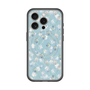スリムプロテクションプレミアムケース with MagSafe［ 日比谷花壇 - DelicateGeometry - ライトブルー ］