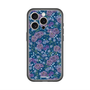スリムプロテクションプレミアムケース with MagSafe［ 日比谷花壇 - FloralSymphony - ネイビー ］
