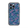スリムプロテクションプレミアムケース with MagSafe［ 日比谷花壇 - FloralSymphony - ネイビー ］