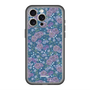 スリムプロテクションプレミアムケース with MagSafe［ 日比谷花壇 - FloralSymphony - ネイビー ］