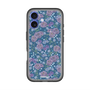 スリムプロテクションプレミアムケース with MagSafe［ 日比谷花壇 - FloralSymphony - ネイビー ］