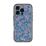 スリムプロテクションプレミアムケース with MagSafe［ 日比谷花壇 - FloralSymphony - ネイビー ］