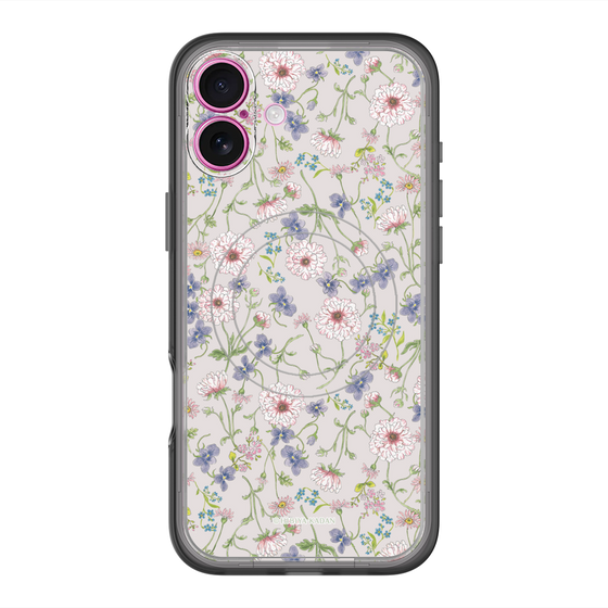 スリムプロテクションプレミアムケース with MagSafe［ 日比谷花壇 - FloralSymphony - ベージュ ］