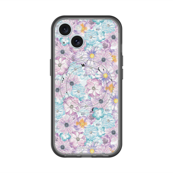 スリムプロテクションプレミアムケース with MagSafe［ 日比谷花壇 - HarmonyinBloom - パープル ］