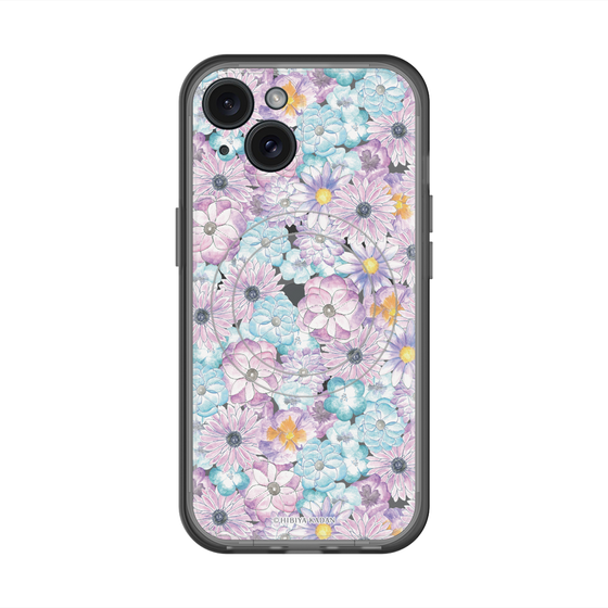 スリムプロテクションプレミアムケース with MagSafe［ 日比谷花壇 - HarmonyinBloom - パープル ］
