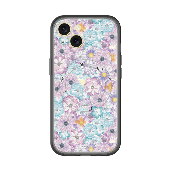 スリムプロテクションプレミアムケース with MagSafe［ 日比谷花壇 - HarmonyinBloom - パープル ］