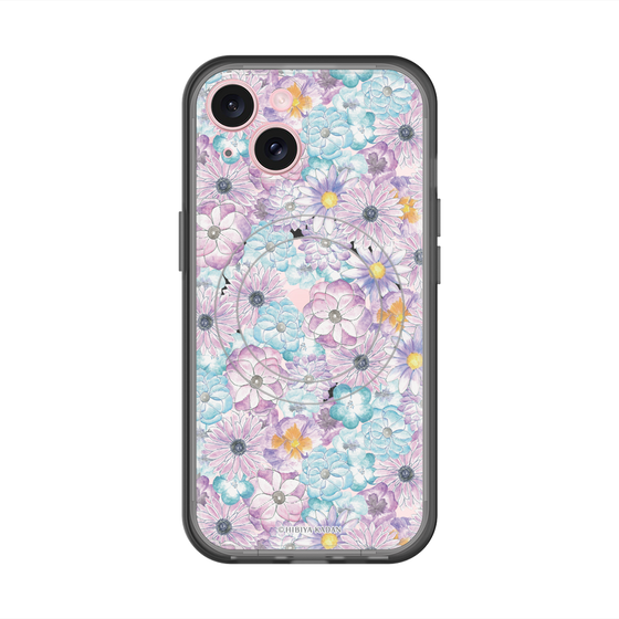 スリムプロテクションプレミアムケース with MagSafe［ 日比谷花壇 - HarmonyinBloom - パープル ］
