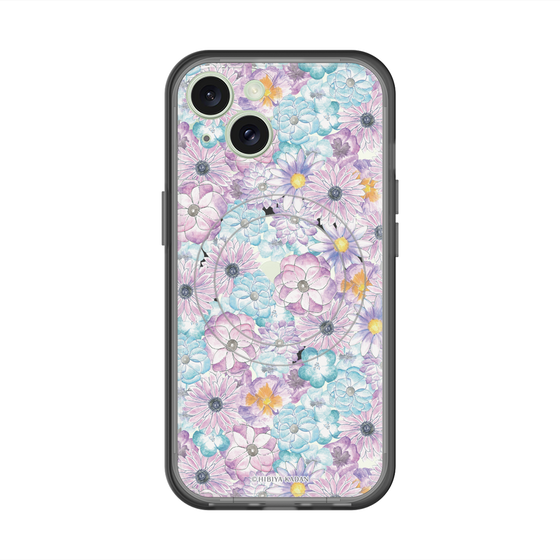 スリムプロテクションプレミアムケース with MagSafe［ 日比谷花壇 - HarmonyinBloom - パープル ］