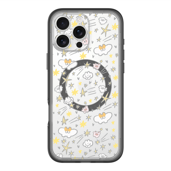 スリムプロテクションプレミアムケース with MagSafe［ もくもくちゃん - スター ］