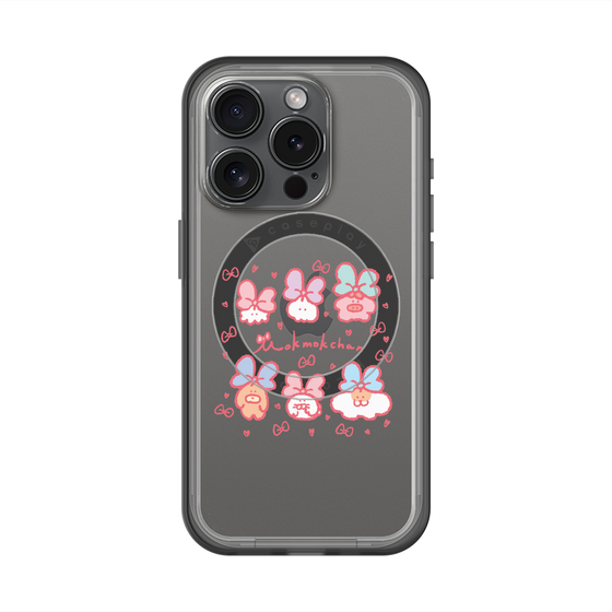 スリムプロテクションプレミアムケース with MagSafe［ もくもくちゃん - リボン ］