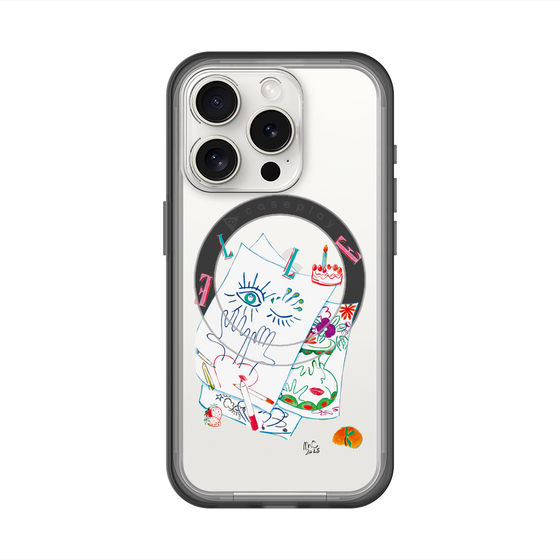 スリムプロテクションプレミアムケース with MagSafe［ ELLE - 80 YEARS - MARION CHARLET ］