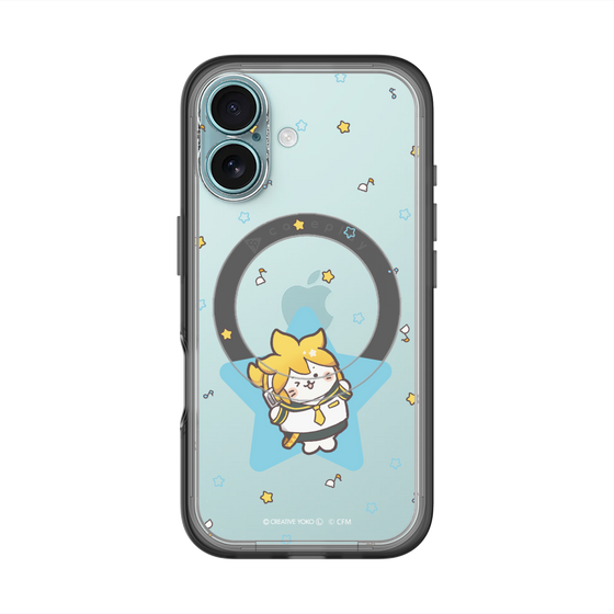 スリムプロテクションプレミアムケース with MagSafe［ しろたん×初音ミク - 鏡音レン - しろたん変身 ］