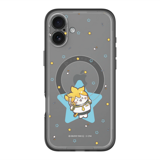 スリムプロテクションプレミアムケース with MagSafe［ しろたん×初音ミク - 鏡音レン - しろたん変身 ］